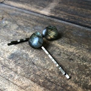 Labradorite Hair Accessory - Bobby Pins